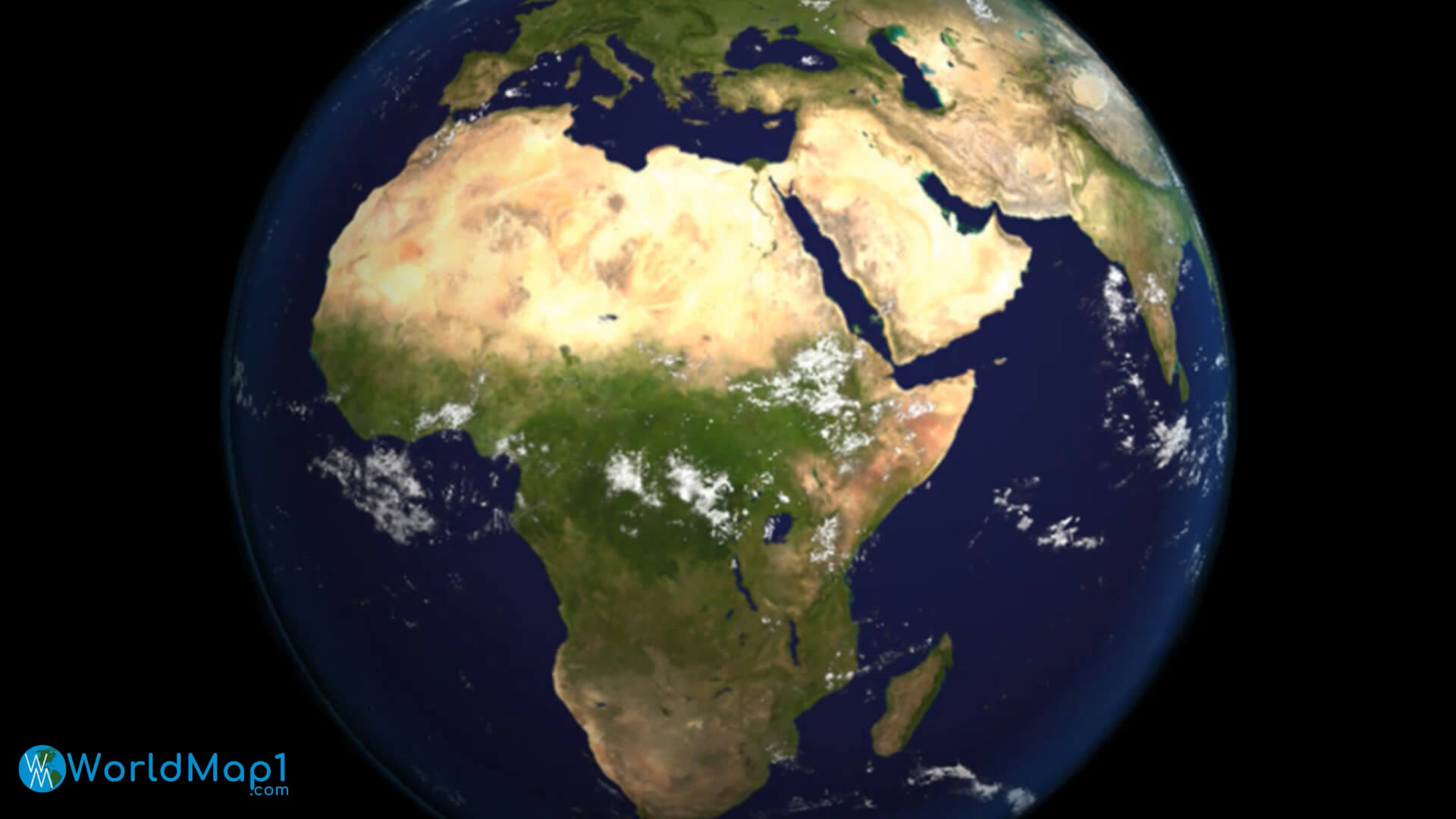 Earth and Africa Map
